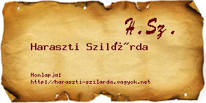 Haraszti Szilárda névjegykártya