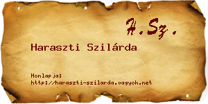 Haraszti Szilárda névjegykártya